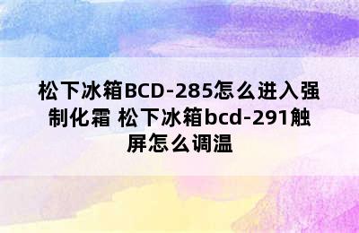 松下冰箱BCD-285怎么进入强制化霜 松下冰箱bcd-291触屏怎么调温